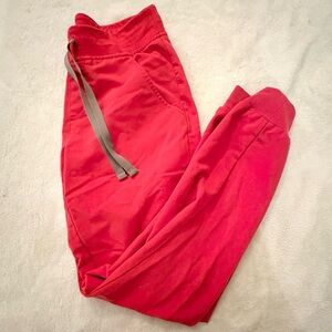 FIGS Zamora Scrub Pants Pop Red